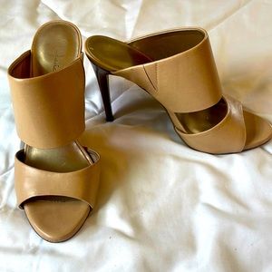 Jessica Simpson Nude Stiletto Mules